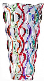Luxe Gold Flower Vase — 11" — Colorful