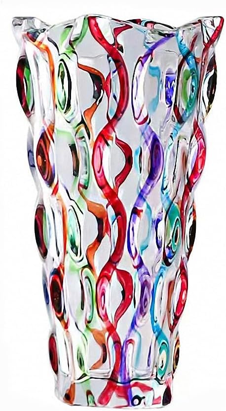 Luxe Gold Flower Vase — 11" — Colorful
