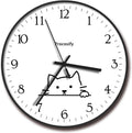 Battery Operated Purple Wall Clock — 8" — 2126-white Cat