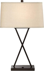USB Charging Modern Metal Table Lamp — 26.5" - View 8