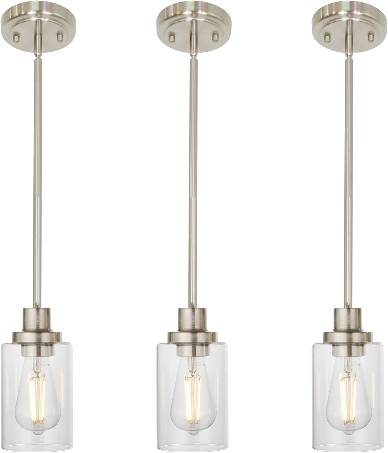 Black Chandelier — 5-Light — Brushed Nickel