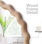 Round Farmhouse Brown Wall Mirror — 24" - View 2