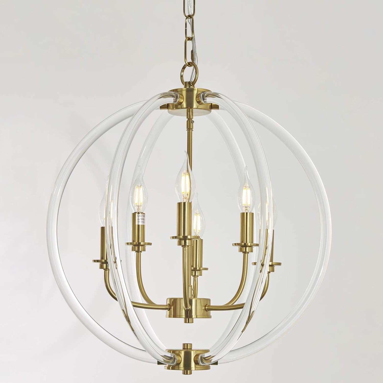 Farmhouse Metal Chandelier — 4-Light — 6-Light