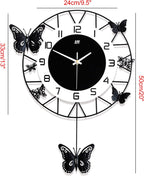 Modern Black Wall Clock — 20" - View 7