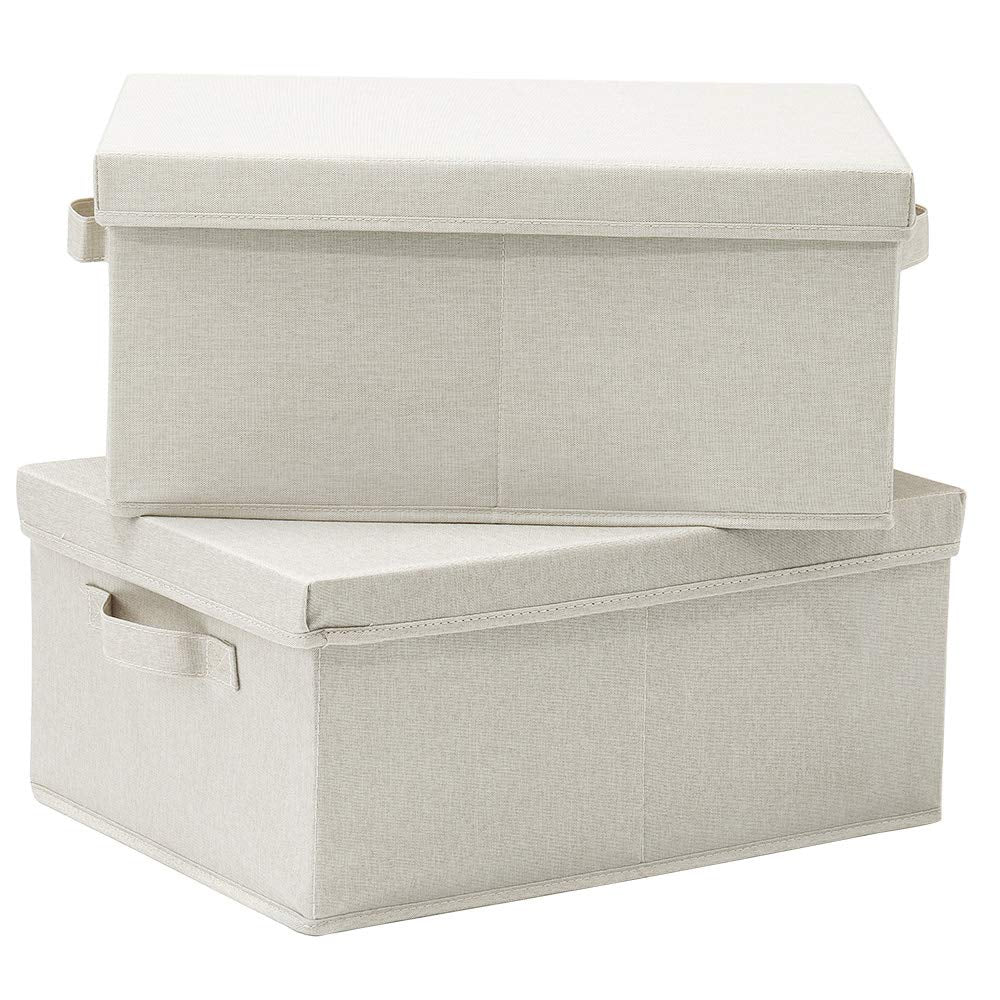 Beige Storage Bin — 16.5"