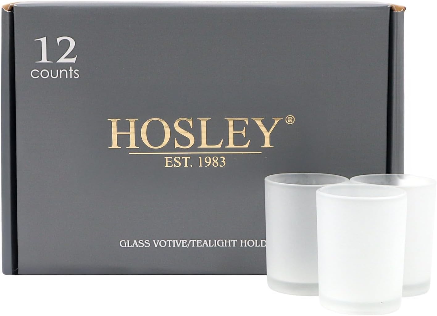 Black Candle — Set of 12 — Frost White