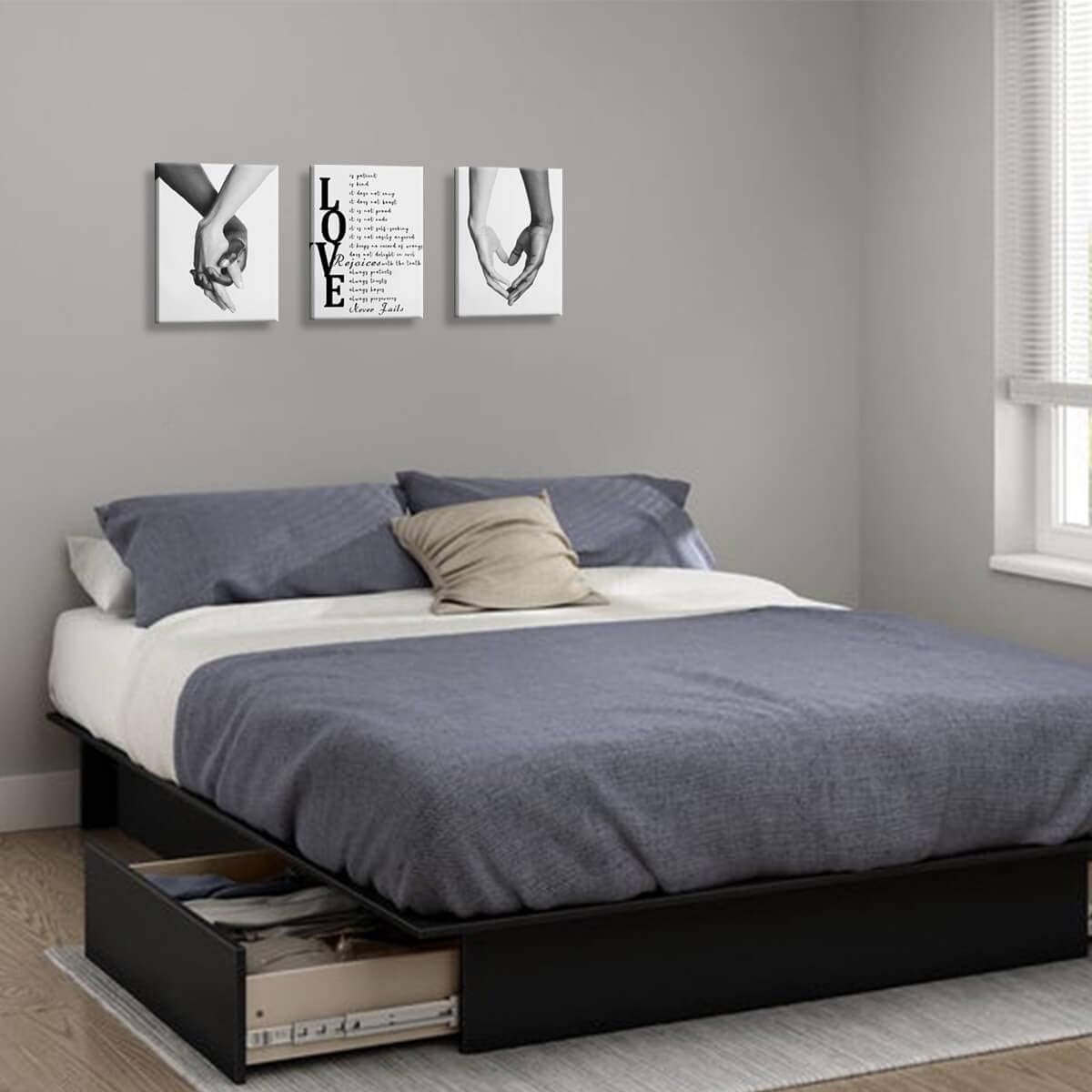 Black Canvas Wall Art — 16" - View 5