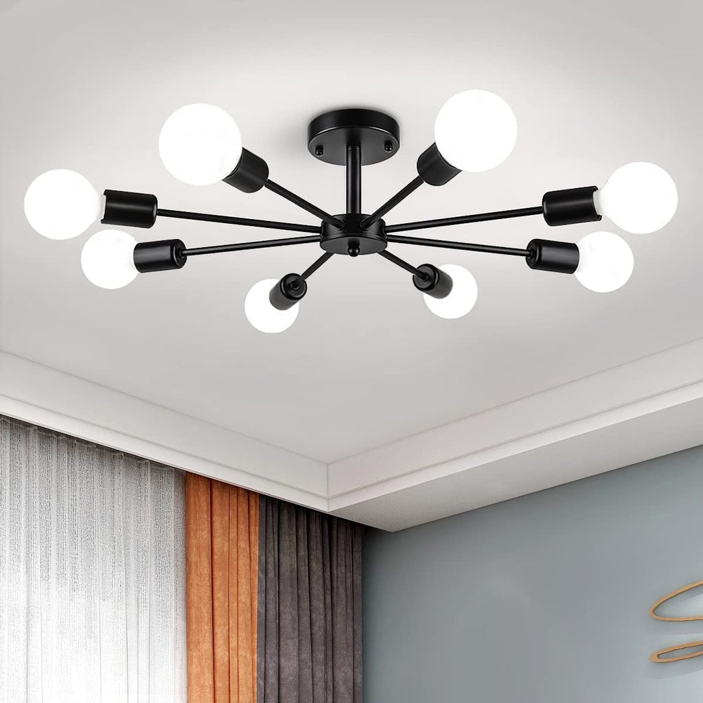 Modern Metal Chandelier — 8-Light