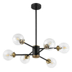 Adjustable Modern Black Chandelier — 6-Light