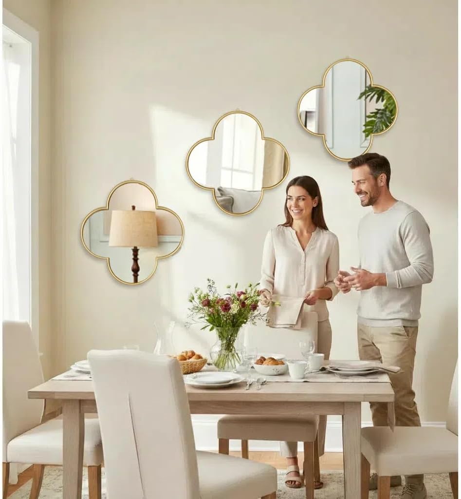 Luxe Black Wall Mirror — Set of 3 - View 3