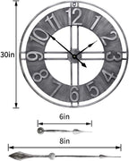 Farmhouse Grey Wall Clock — 30" - View 2