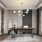 Farmhouse Black Chandelier — 6-Light - View 9