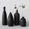 Modern Black Vase Set — Set of 4 — Black*4