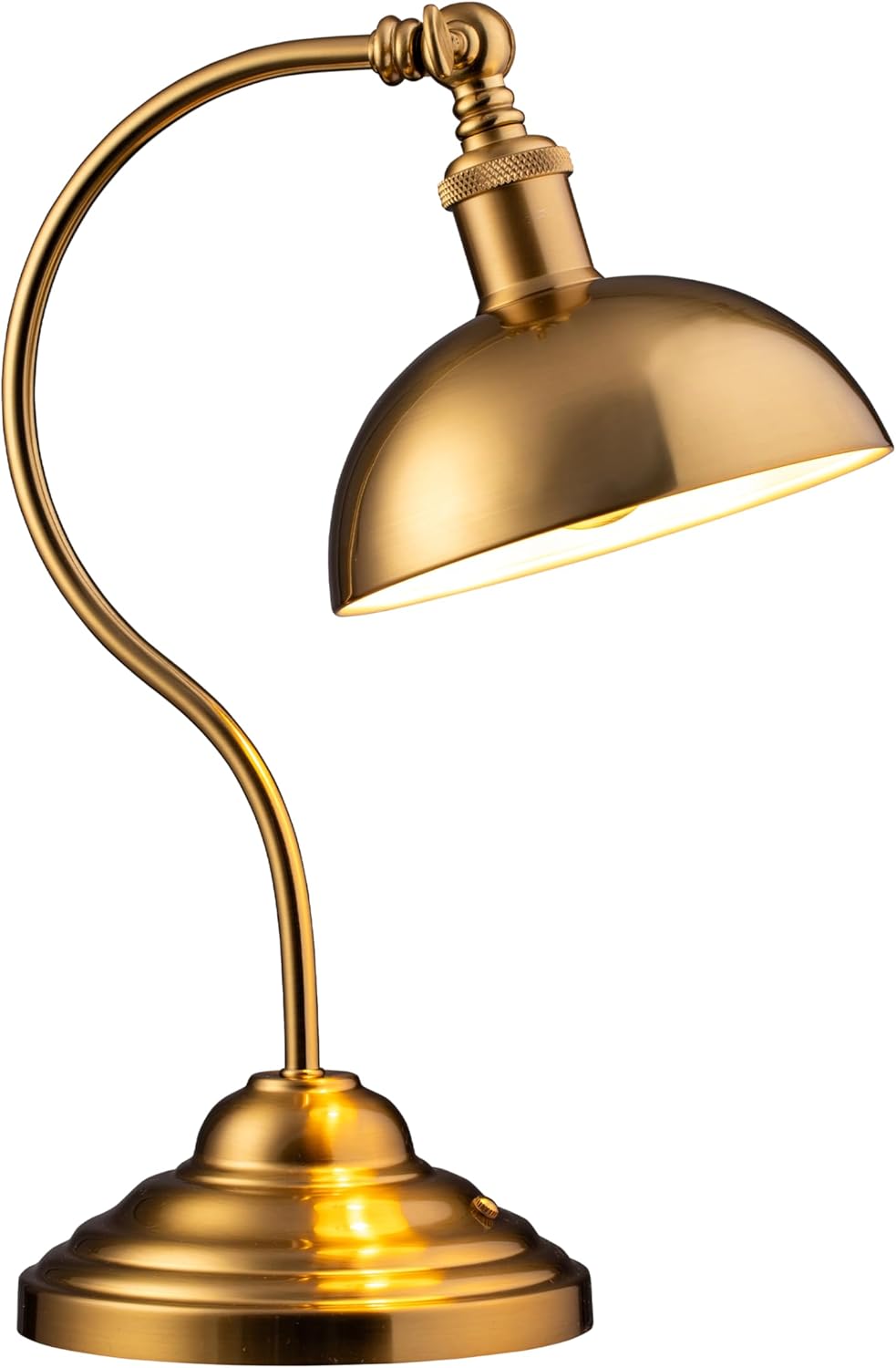 Cordless Gold Table Lamp — Antique Brass