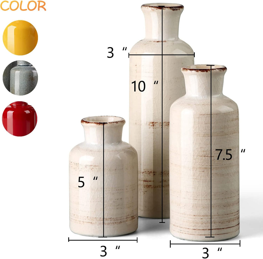 Farmhouse Ceramic Flower Vase - View 2