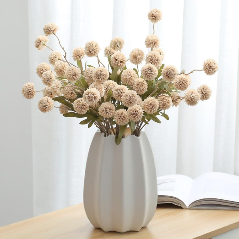 Pom Pom Beige Artificial Plant - View 4