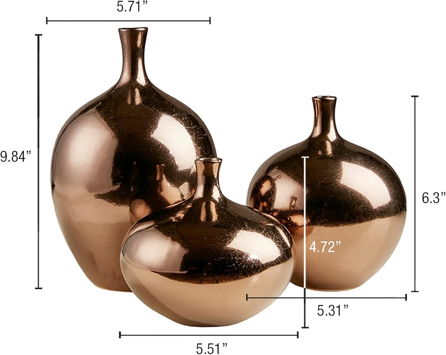 Gold Vase Set - View 3