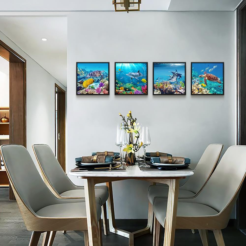 Modern Black Framed Wall Art — 12" - View 6