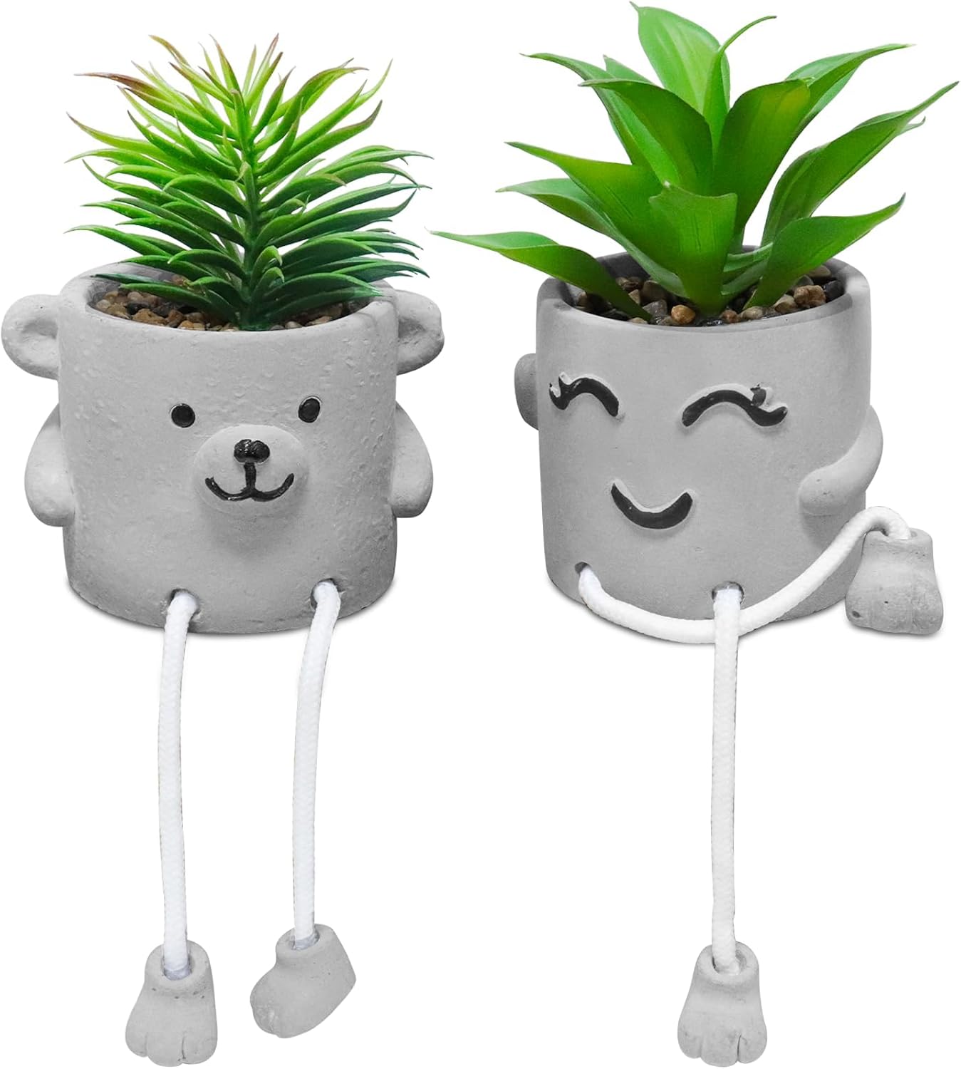 Stone Faux Succulent — Set of 2 — 2 Pcs Set/a