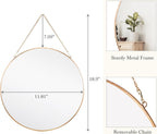 Luxe Black Round Mirror - View 8
