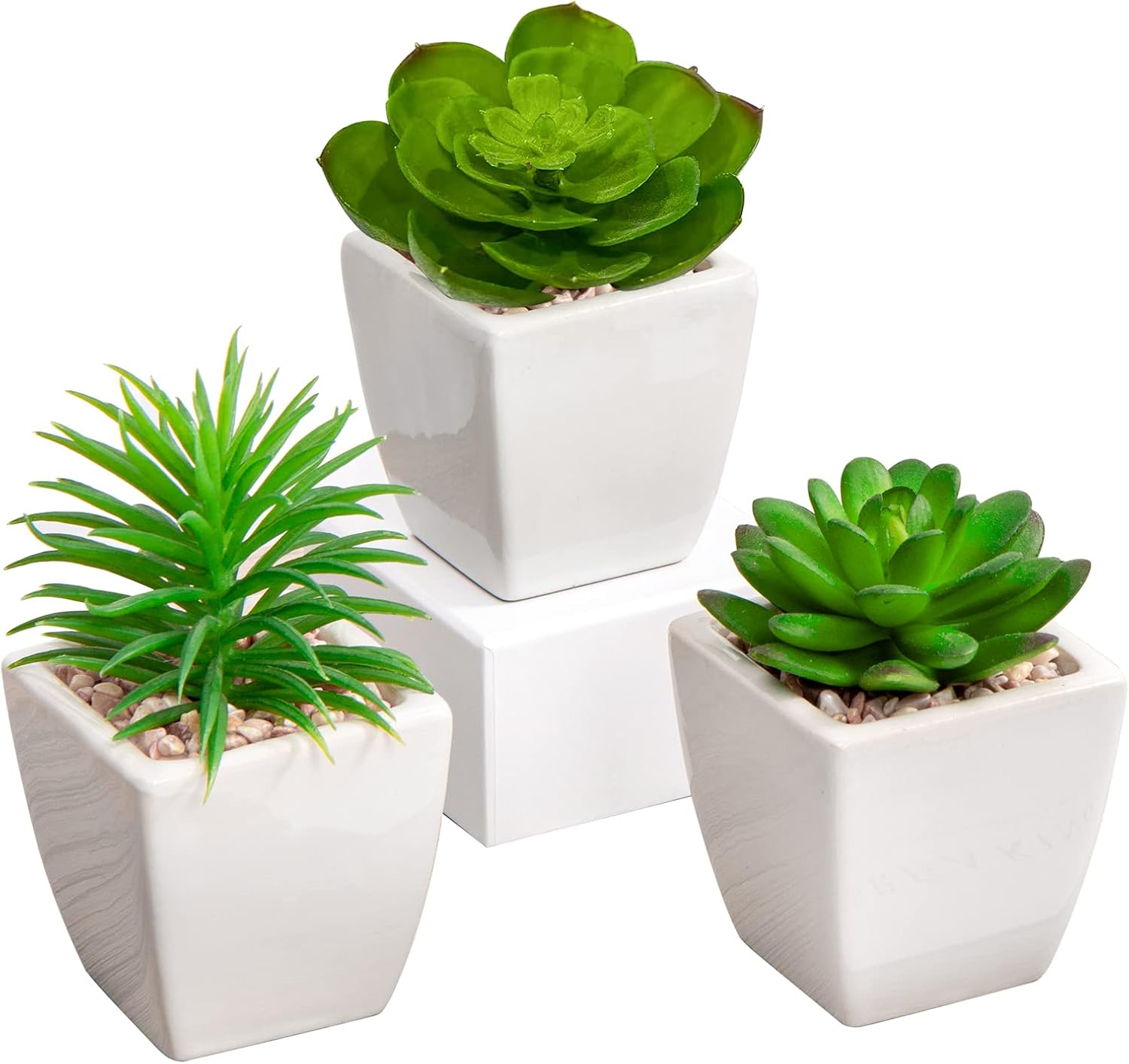 Glass Faux Succulent — 3pcs Succulents#03