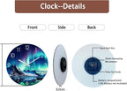 Battery Operated Modern Black Wall Clock — 12" - View 7