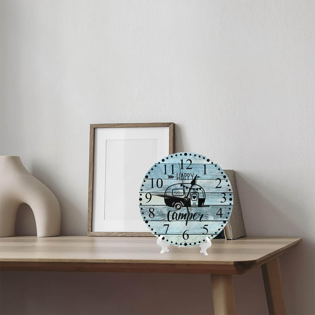 Battery Operated Modern Green Wall Clock — 10" - View 7