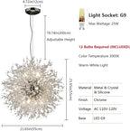 Luxe Metal Chandelier — 12-Light - View 5