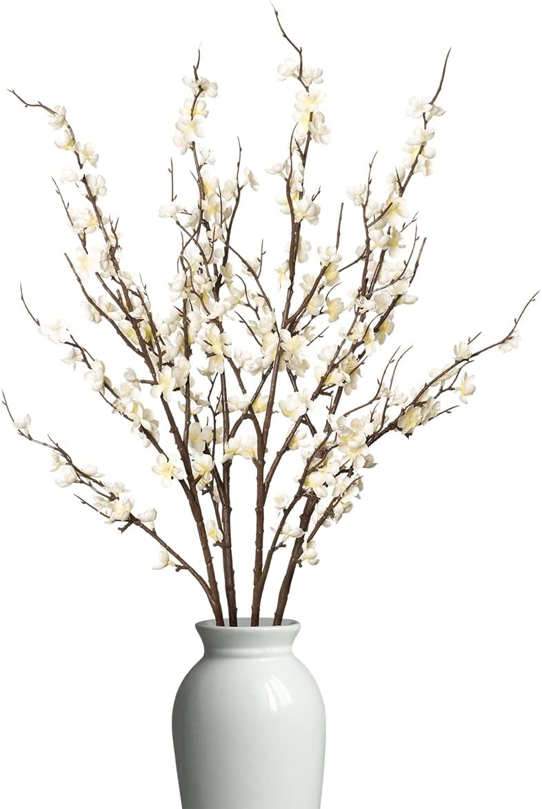 Pink Artificial Flowers — White