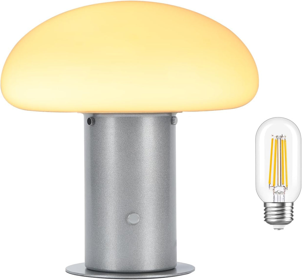 Dimmable Mid-Century Metal Nightstand Lamp - View 9