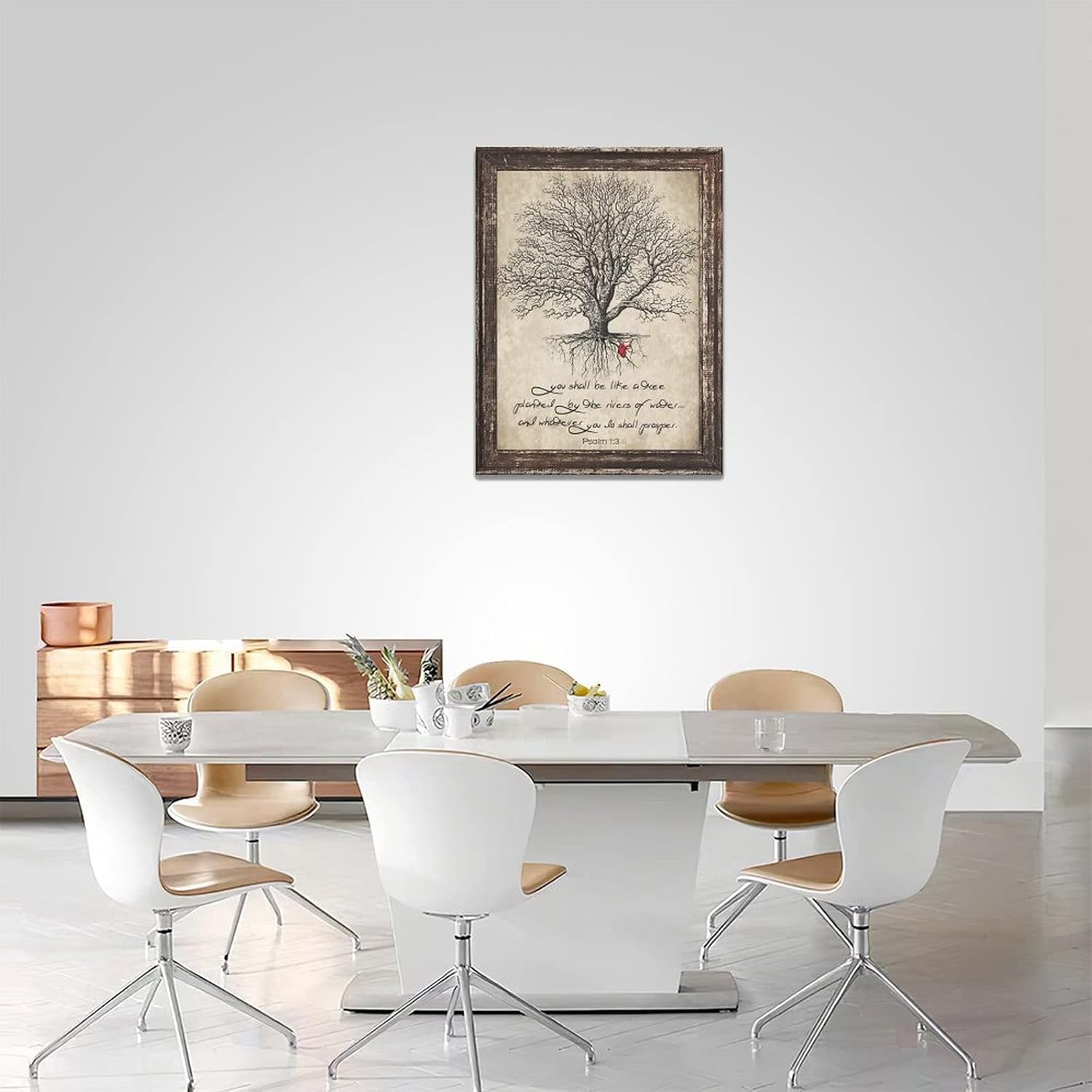 Framed Mid-Century Metal Wall Decor — 12" - View 4