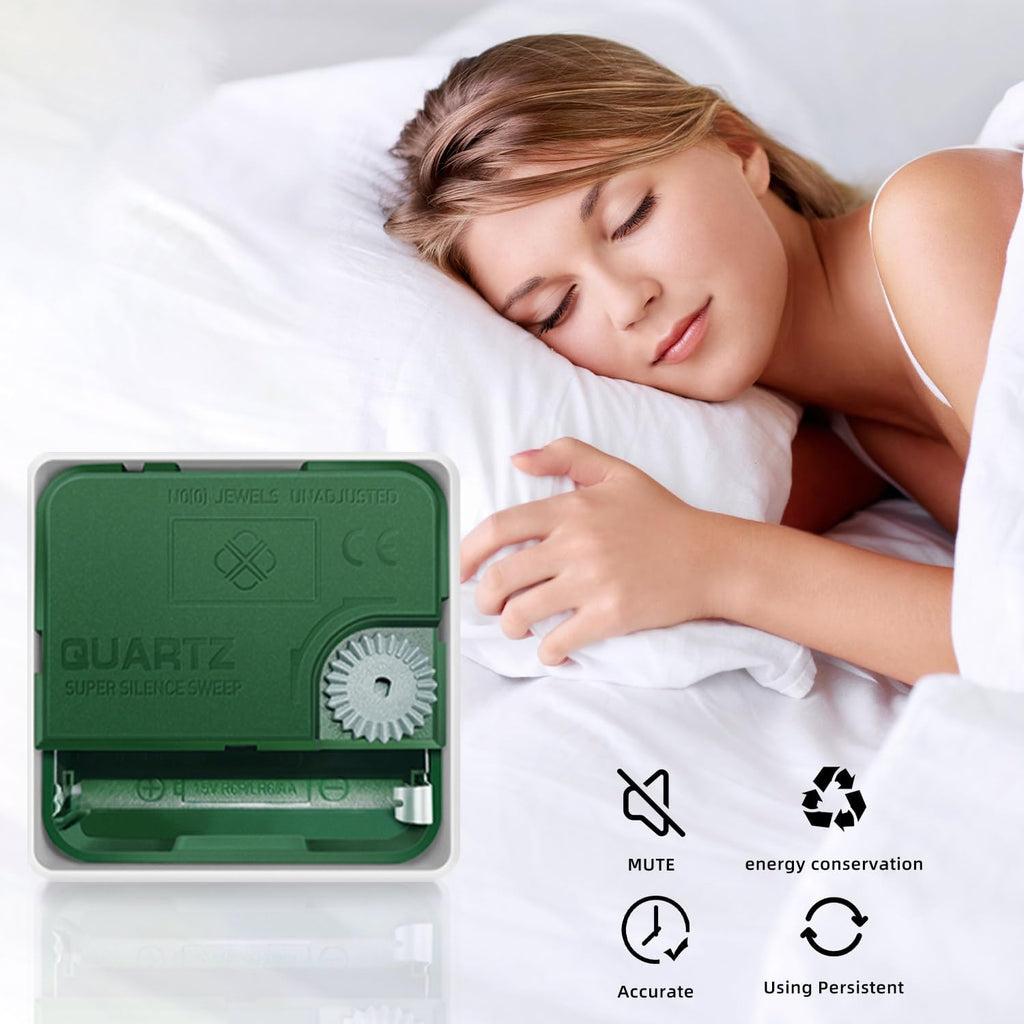 Battery Operated Modern Brown Wall Clock — 11" - View 5