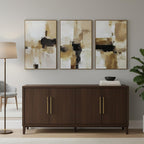 Framed Modern Beige Canvas Wall Art — 24" - View 5