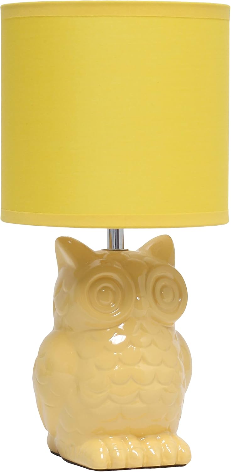 Modern White Desk Lamp — 12.8" — Dandelion Yellow