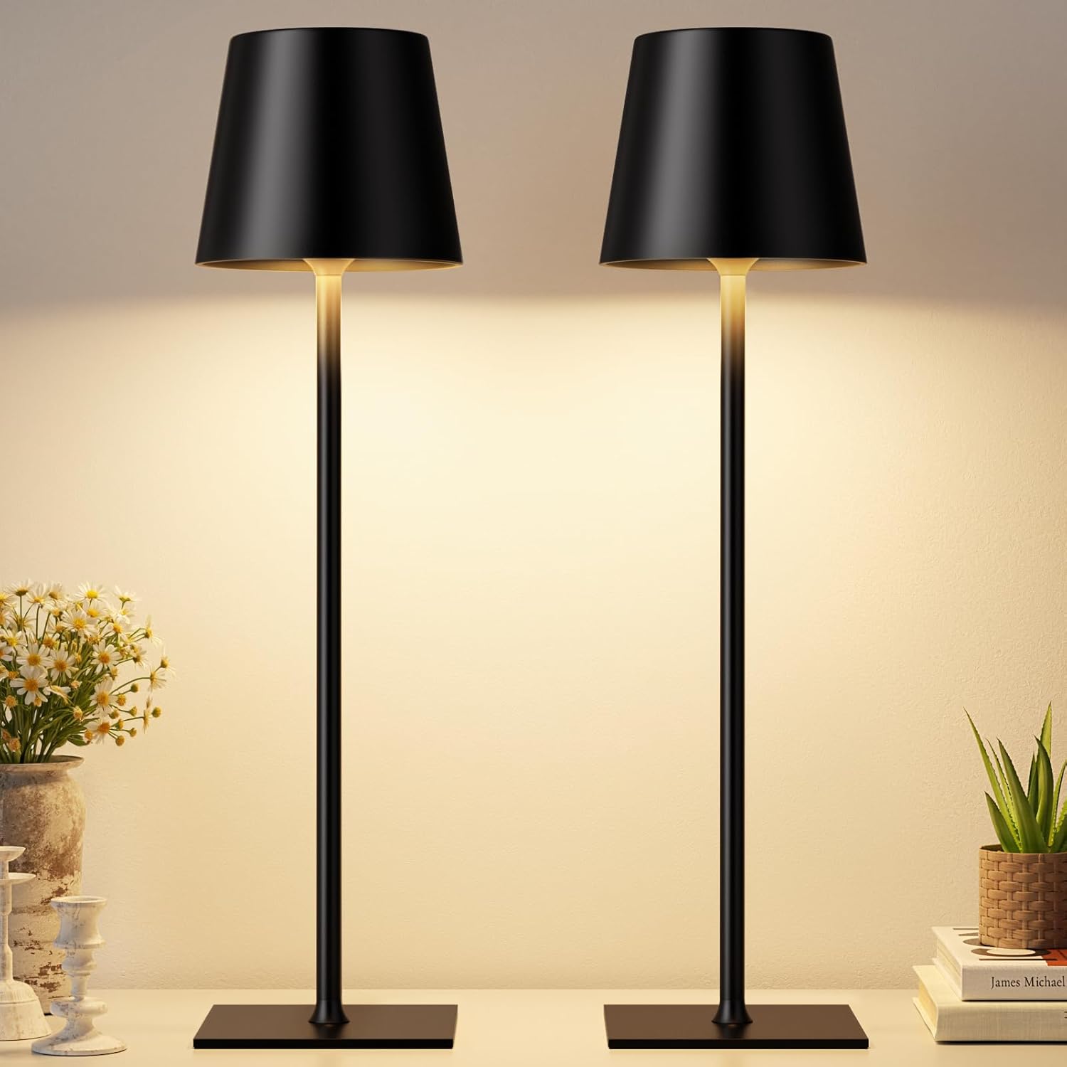 Cordless Black Desk Lamp — Black