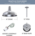 Beige Pendant Light — 12" - View 9