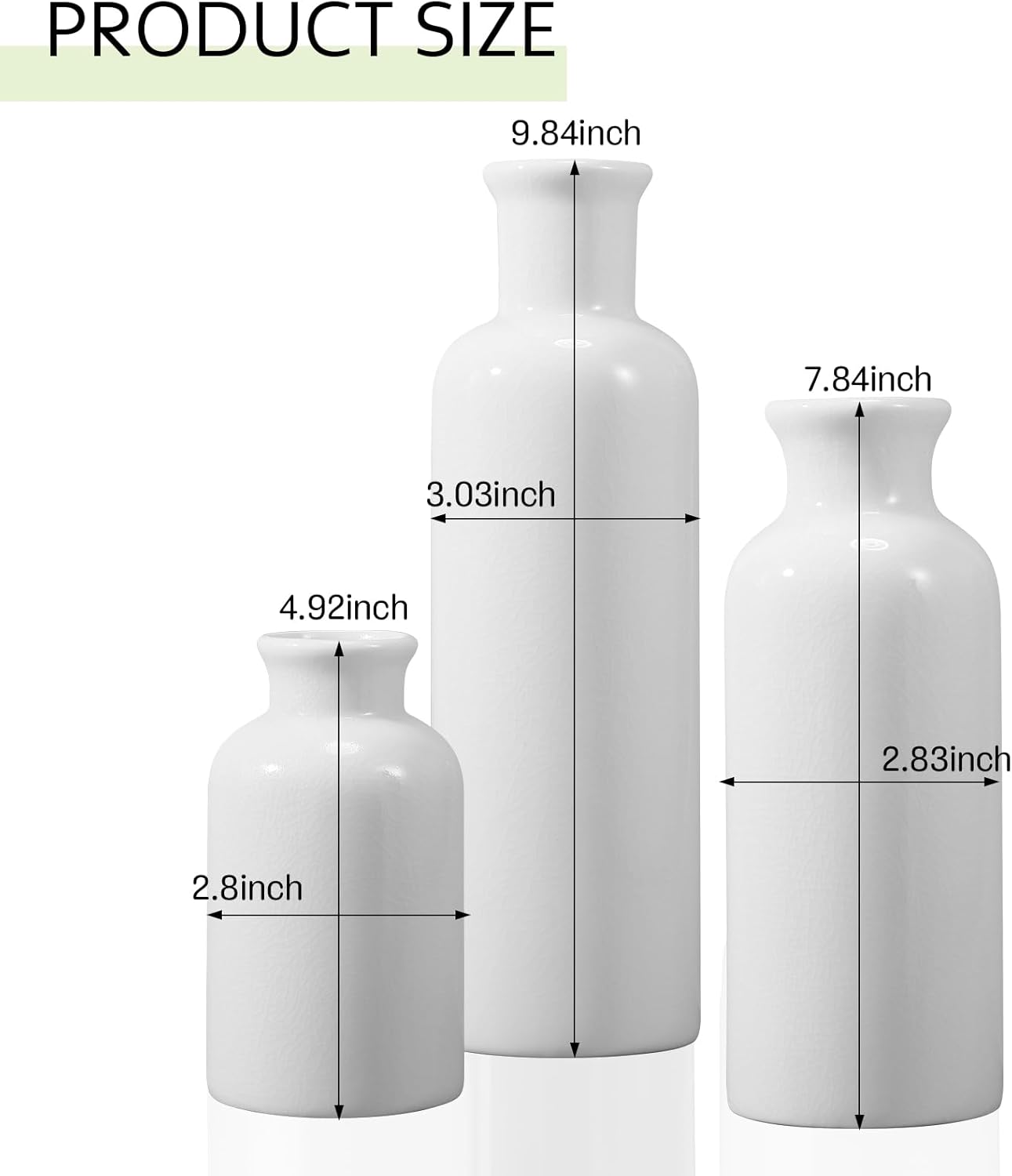 Boho Black Vase — Set of 3 - View 2