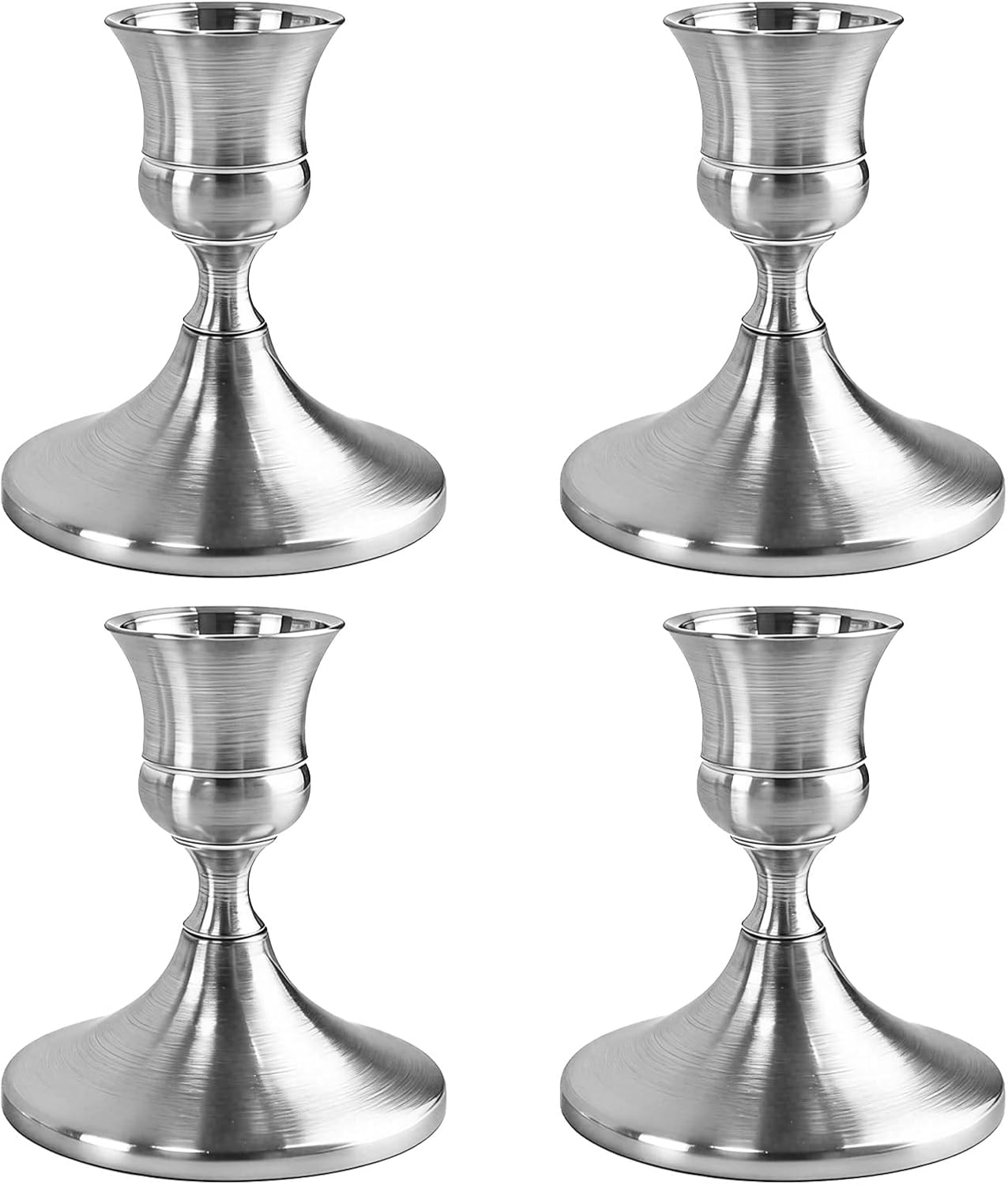Vintage Luxe Black Candle — Set of 2 — Silver