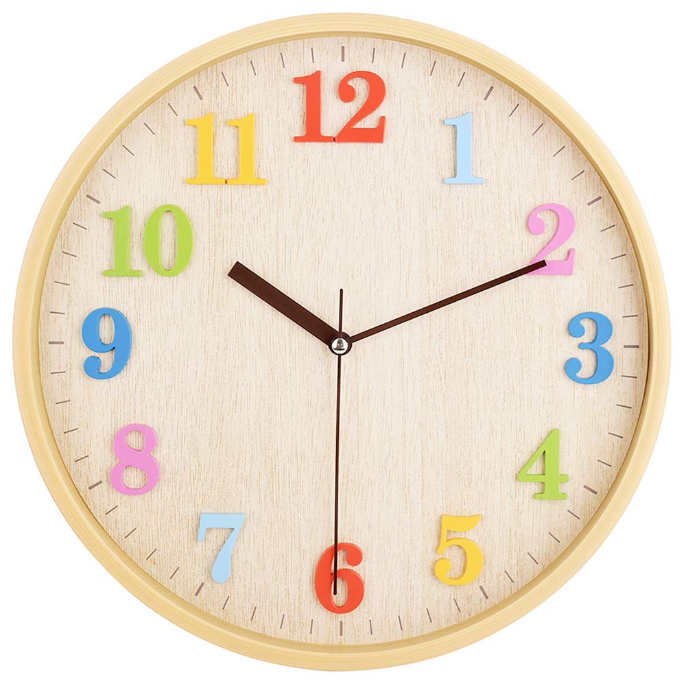 Round Brown Wall Clock — 12"