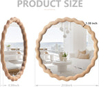Round Farmhouse Brown Wall Mirror — 24" - View 4