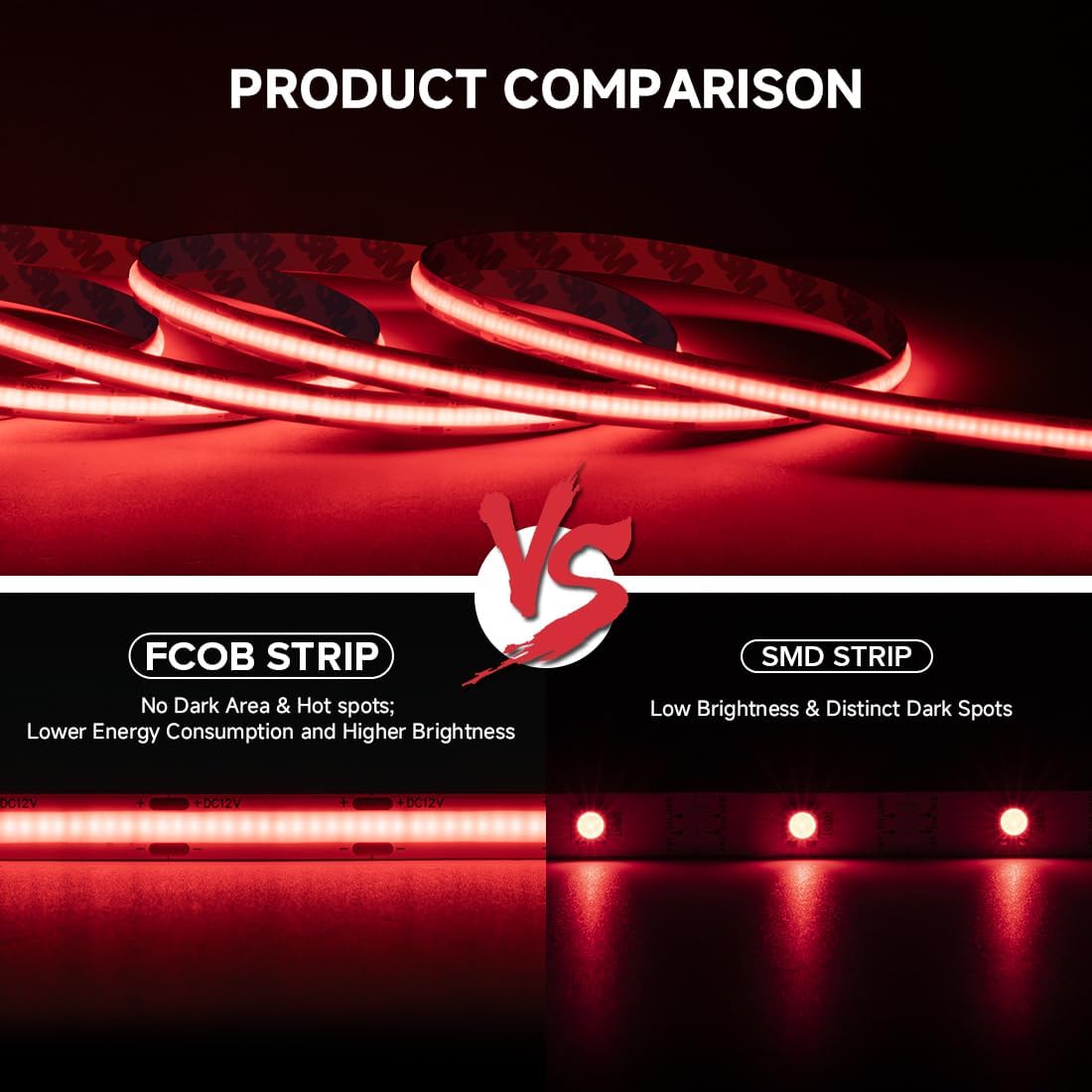 Dimmable Beige LED Strip Light - View 2