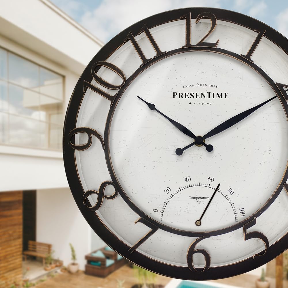 Farmhouse Gold Wall Clock — 13" - View 5