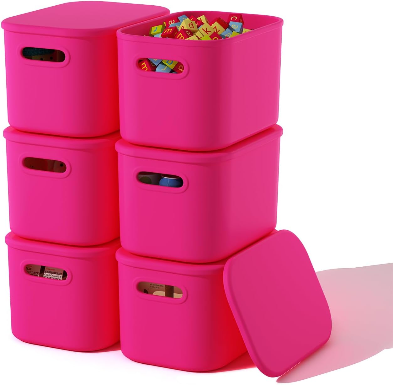Black Storage Bin — 7" — 6 Pack