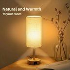 Dimmable Beige Bedside Lamp - View 8