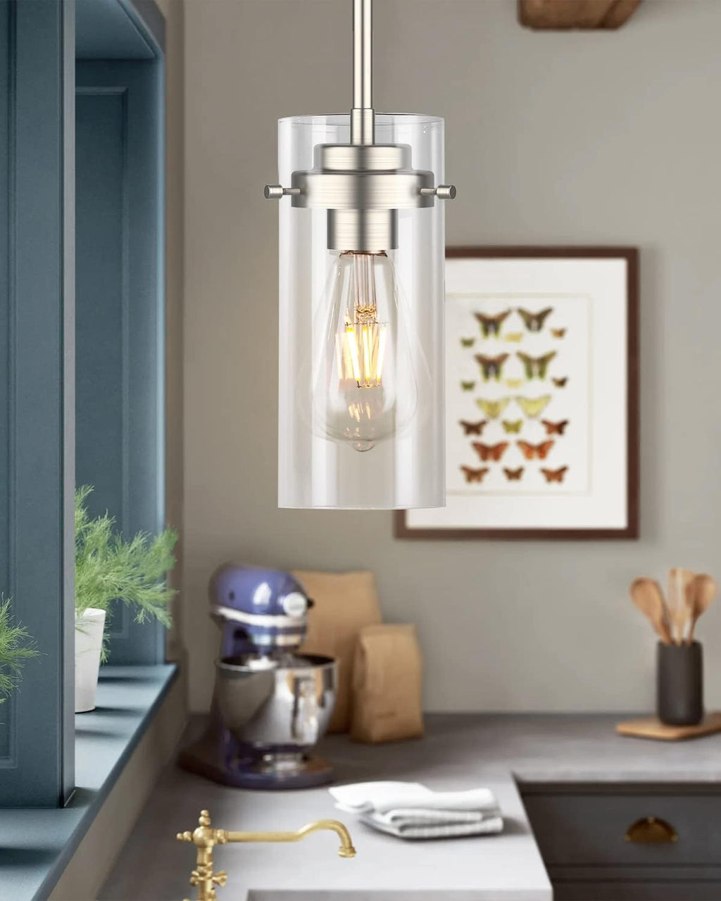 Adjustable Farmhouse Black Pendant Light - View 2