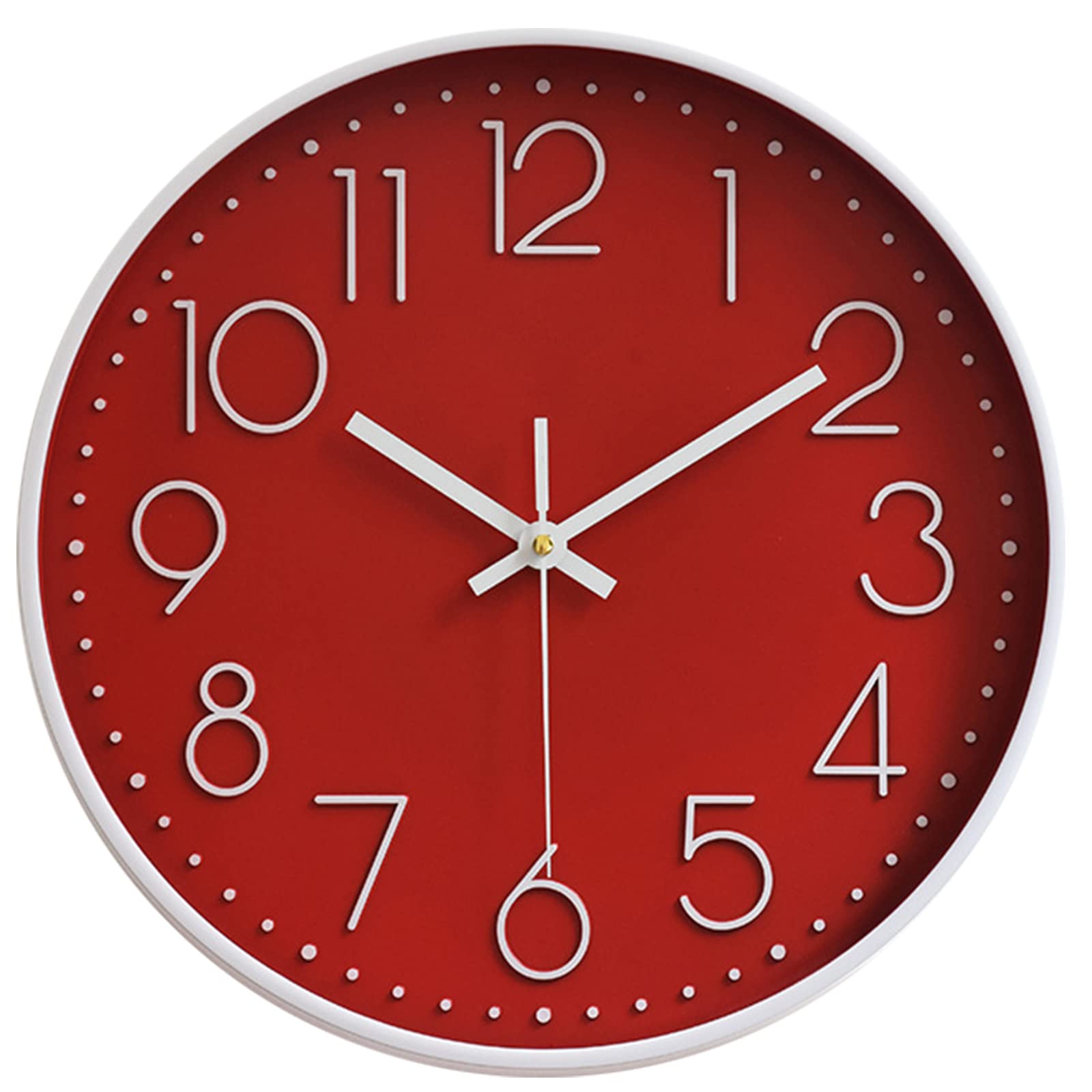 Battery Operated Black Wall Clock — 12"