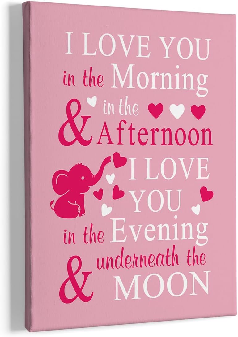 Framed Black Wall Art — 14" — Pink