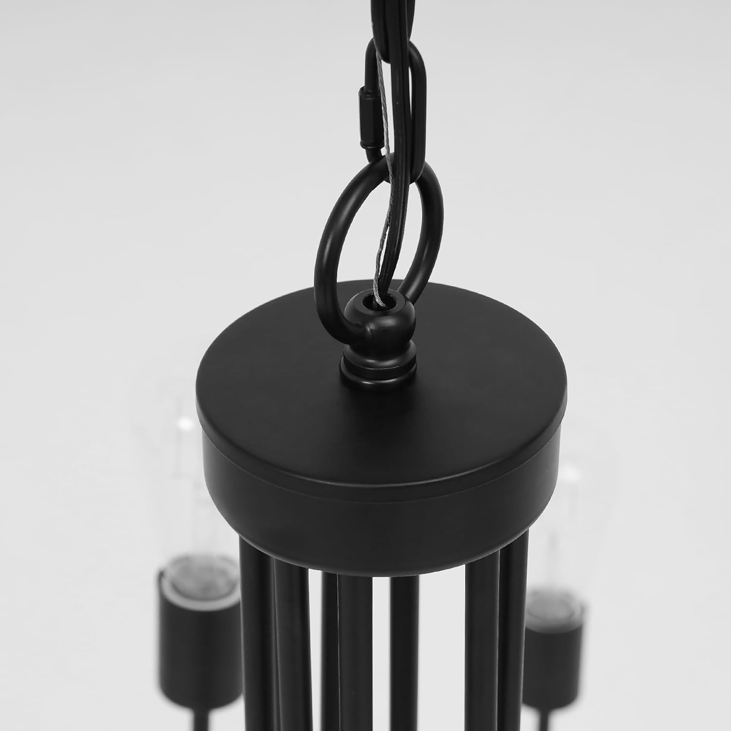 Adjustable Farmhouse Metal Chandelier — 9-Light - View 5