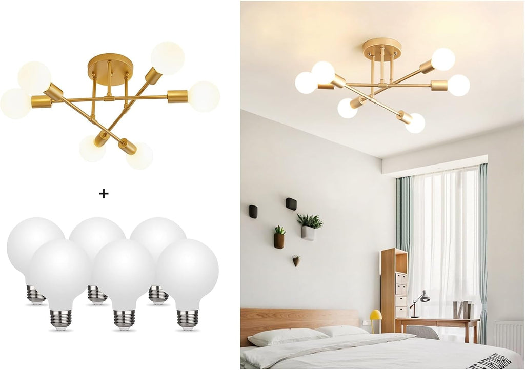 Luxe Black Smart Bulb — 6-Light — Gold