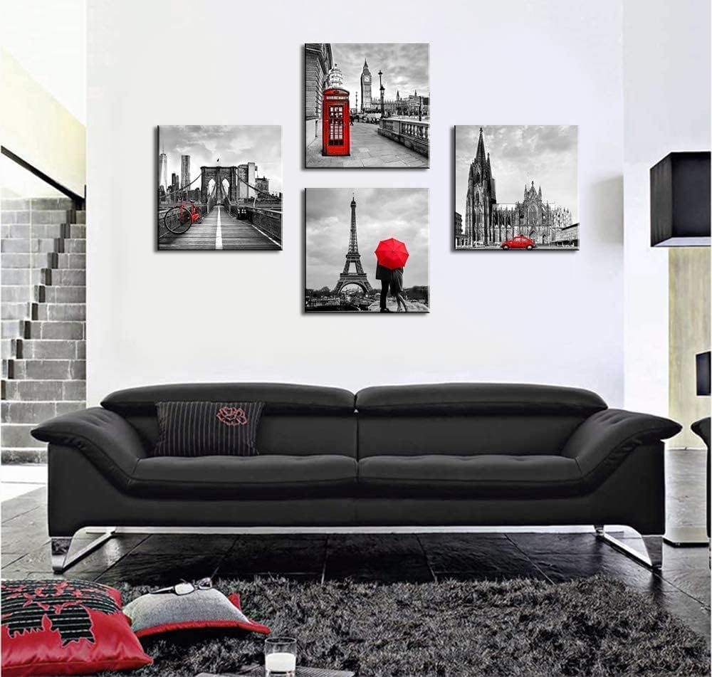 Framed Modern Black Canvas Wall Art — 24" - View 6
